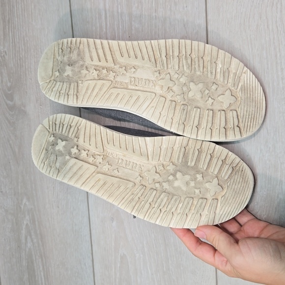 Hey Dude Womens Wendy Chambray off white Loafer Slip on shoes sz 8 - Picture 10 of 10